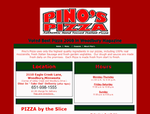 Tablet Screenshot of pinospizzaatwoodbury.com